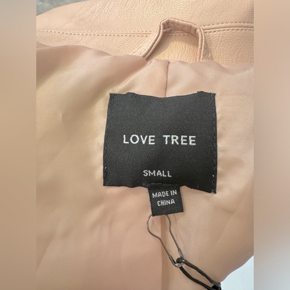 Moto Faux Leather Biker Jacket (Blush Pink) - Picture 6 of 9